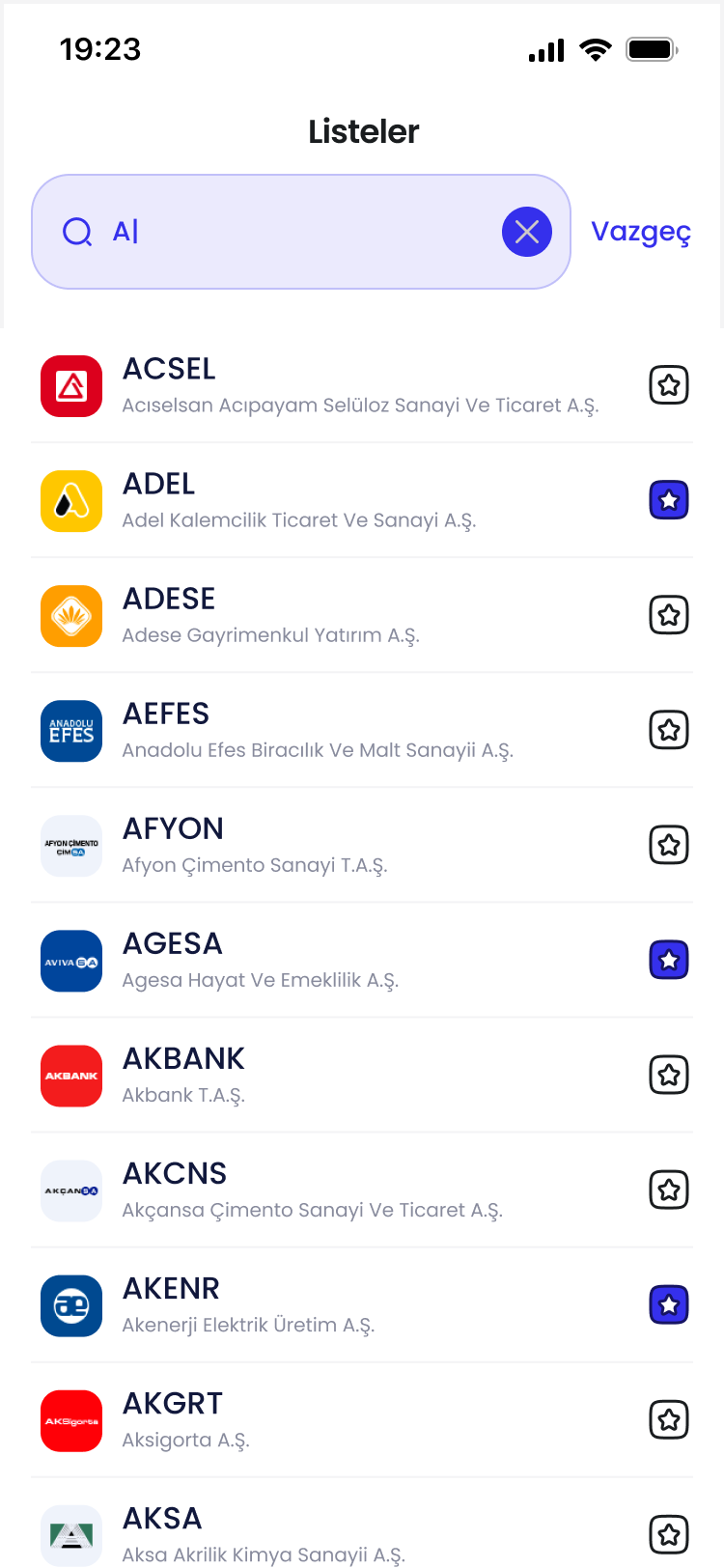 ALBX custom stock lists