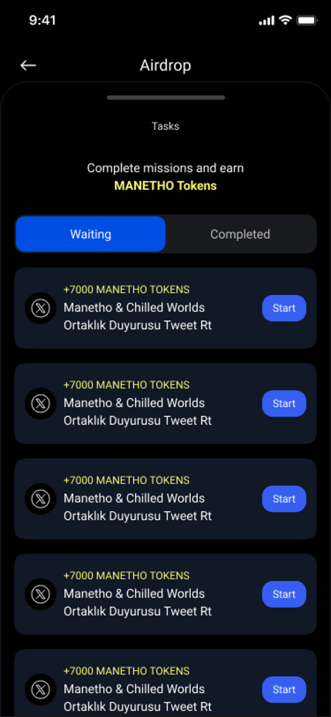 Manetho task list from Figma